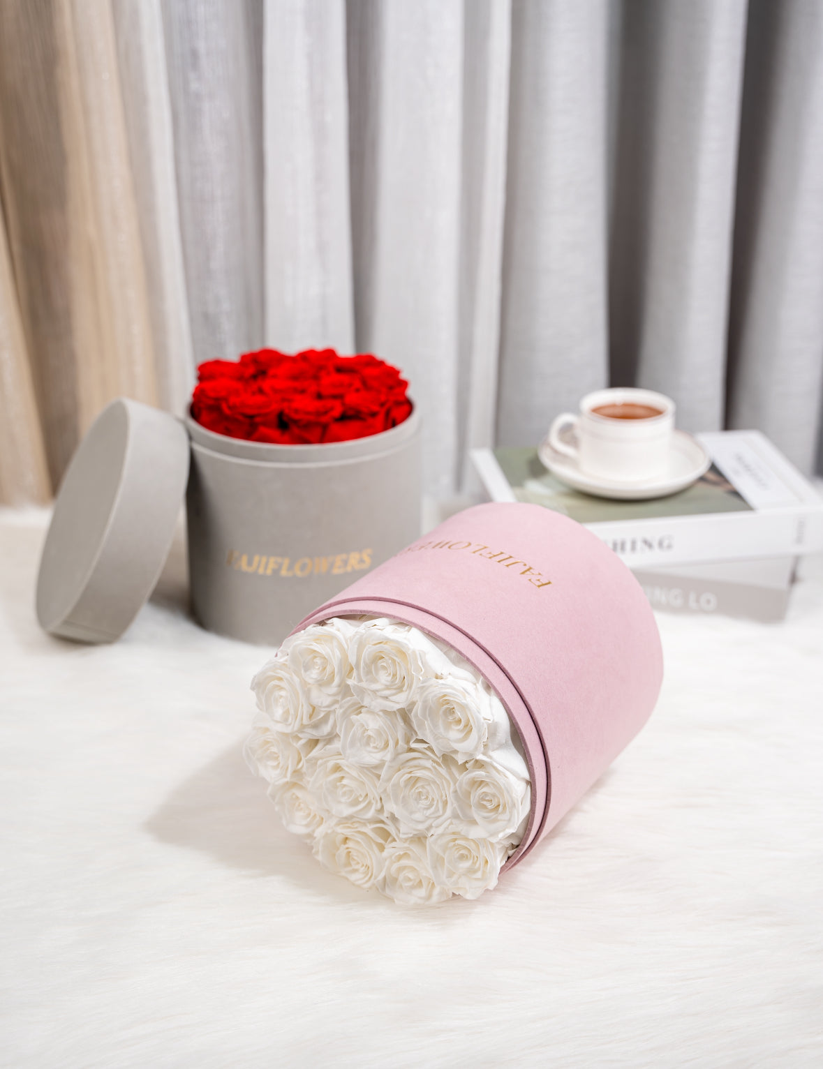 Pink 13 Flat Box Flowers
